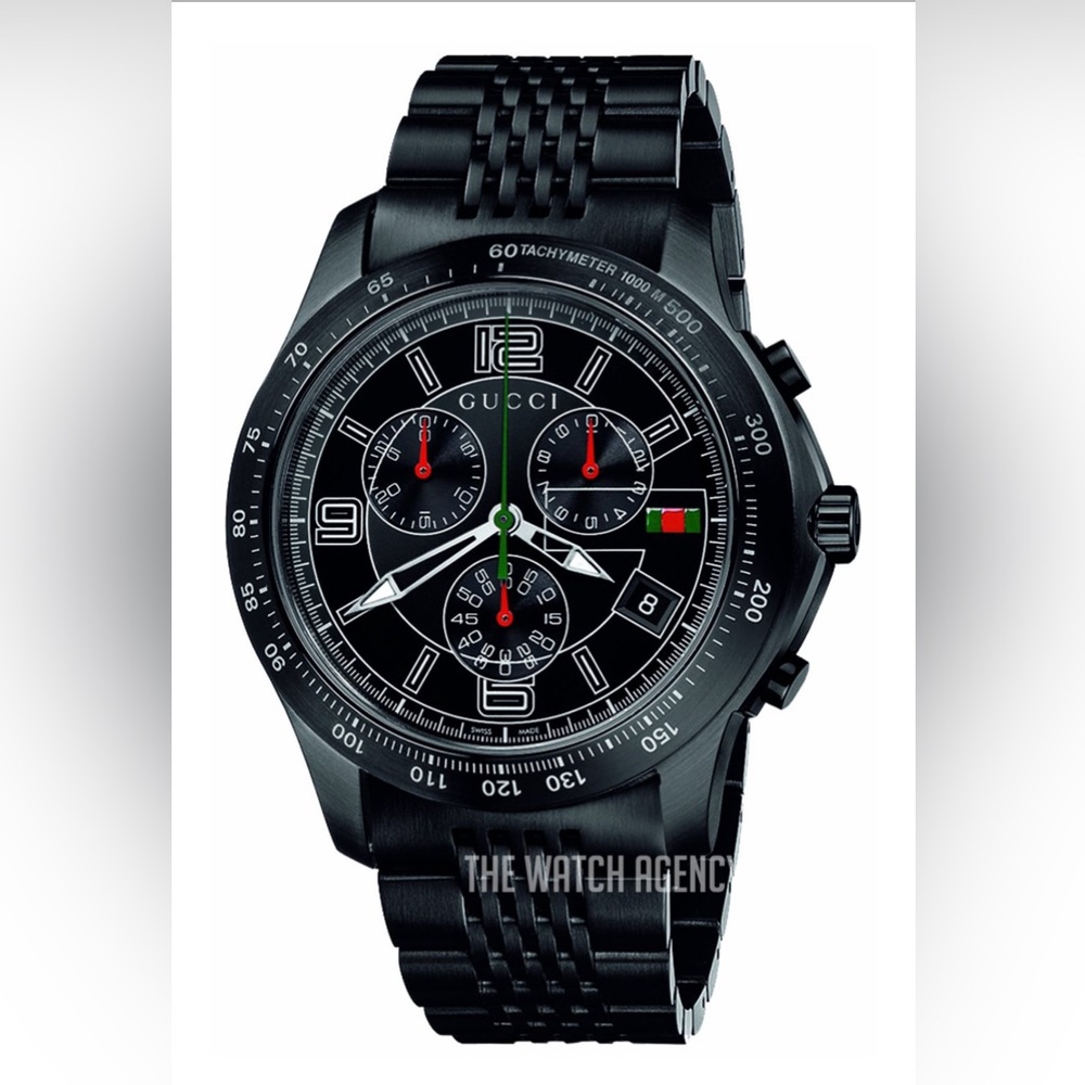 Gucci G-Timeless Chronograph YA126217 Quartz Men's Watch Excellent /w Box